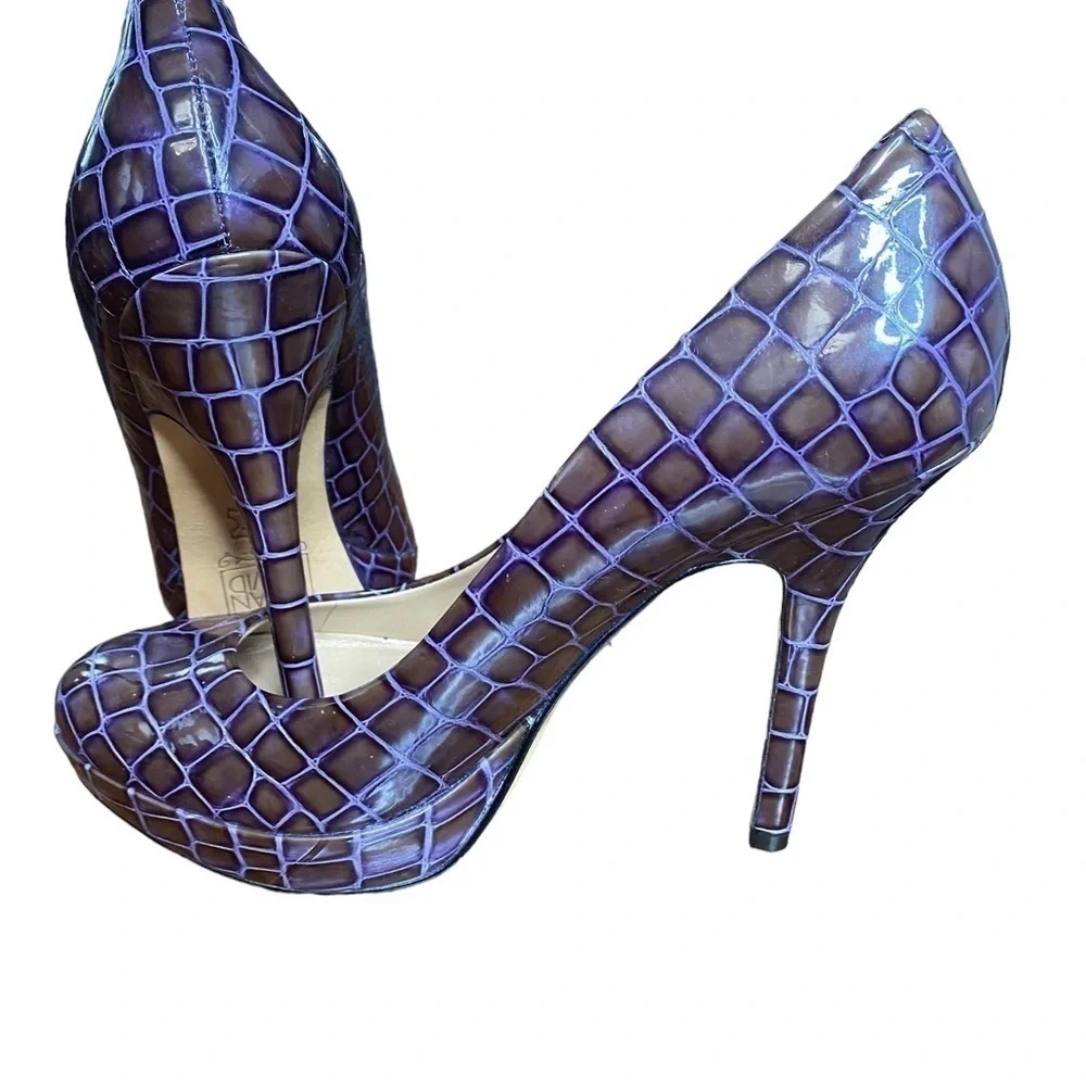 JOAN & DAVID LEATHER PLATFORM PUMPS